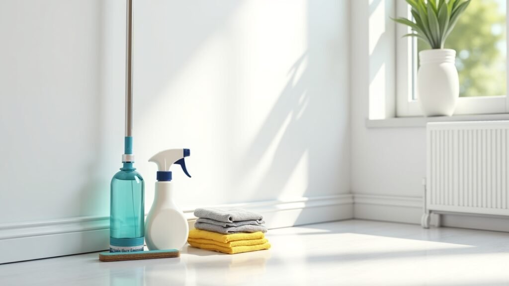 Baseboard cleaning supplies