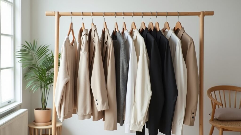 Capsule wardrobe hanging
