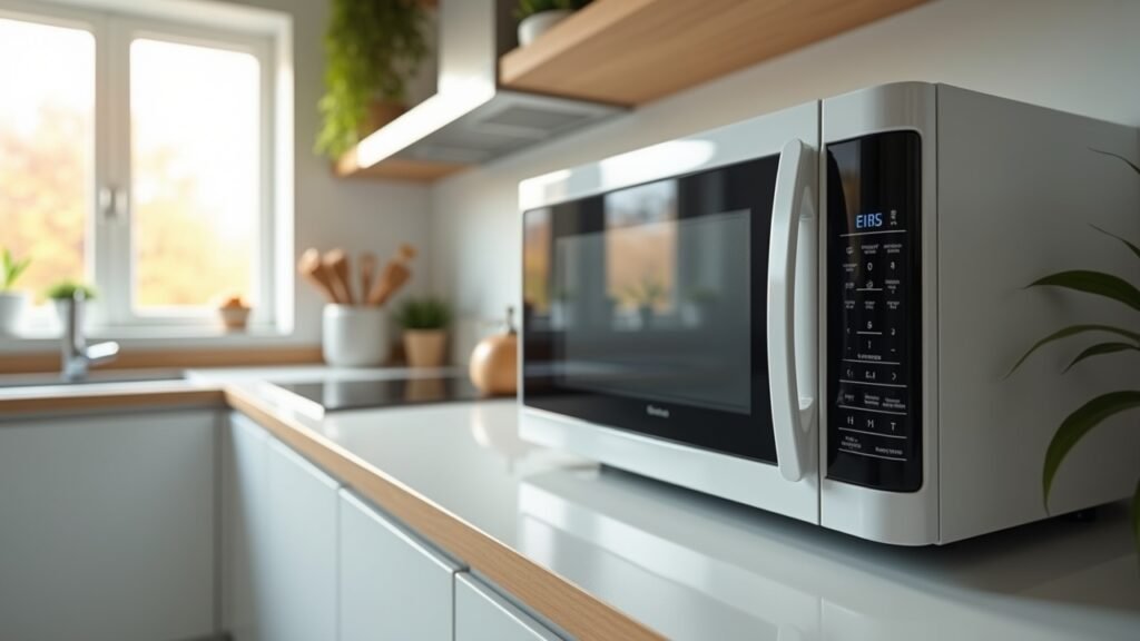 Sparkling clean microwave