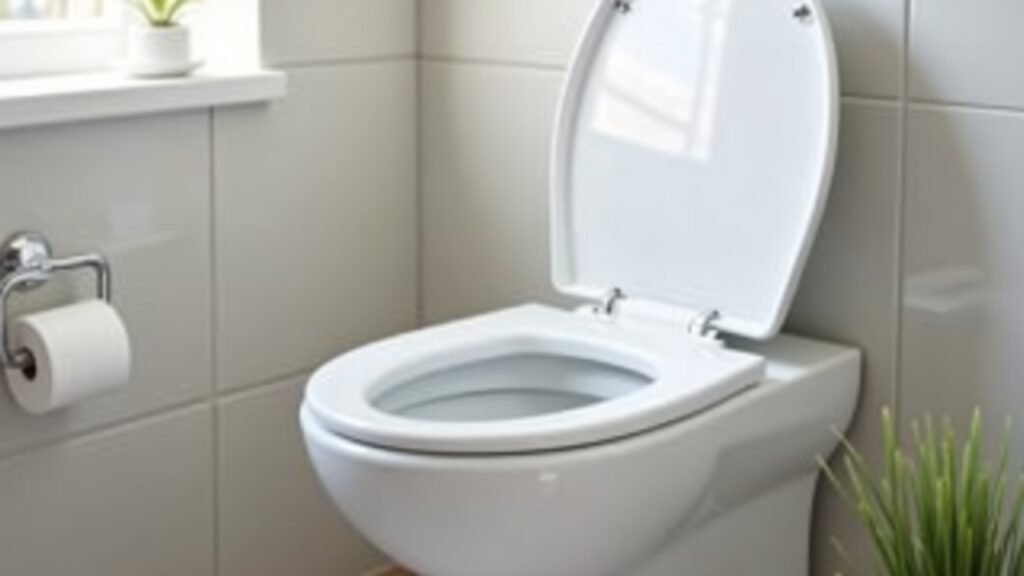 Properly functioning toilet