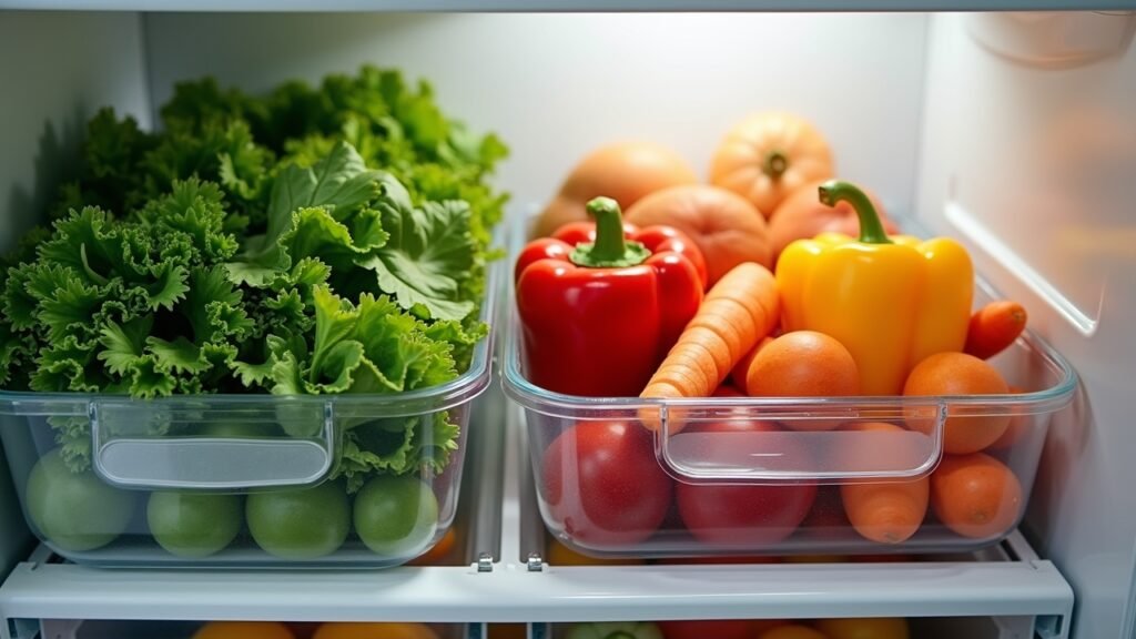 Fresh produce stored properly