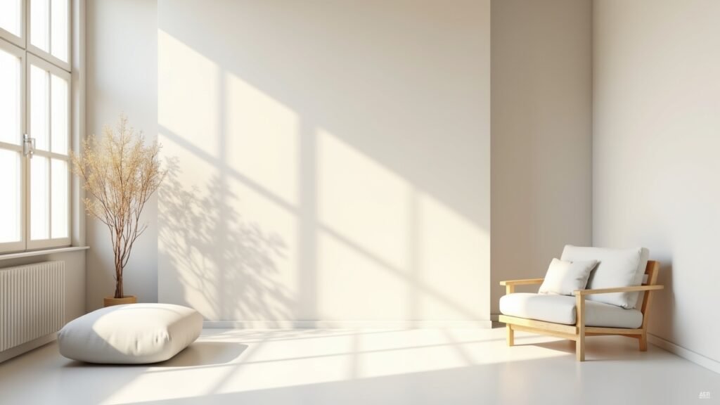 Clean minimalist space