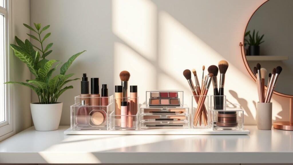Neat makeup organization
