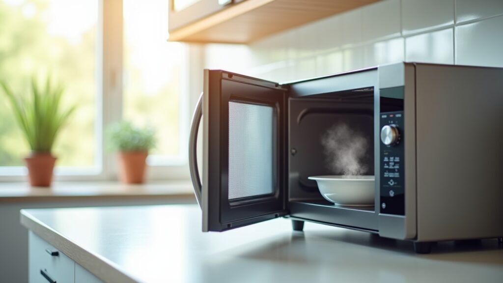 Steam cleaning microwave