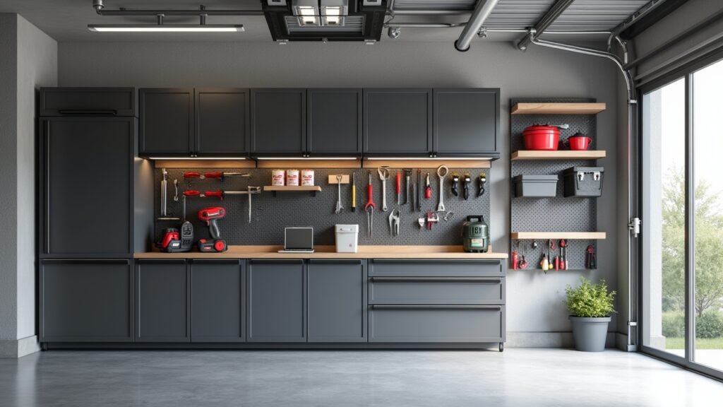 Wall-mounted garage storage