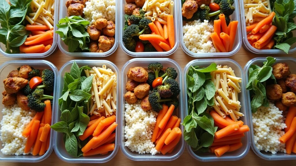 Multiple portions in containers