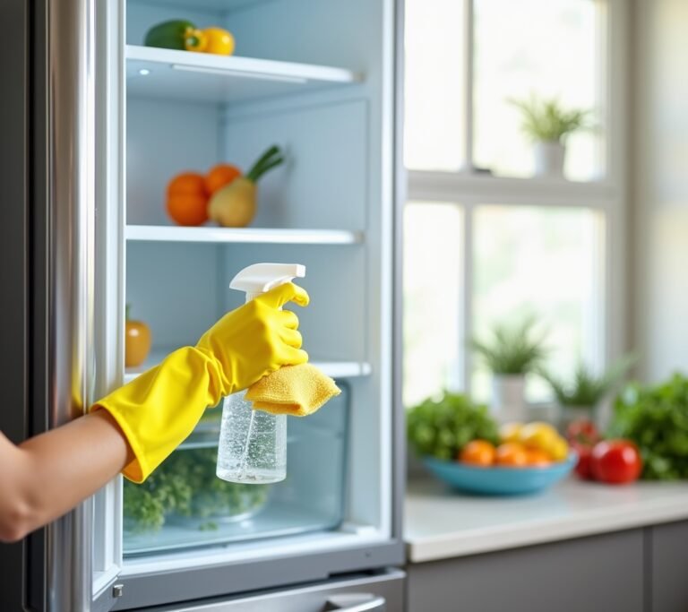 Interior of clean organized fridge