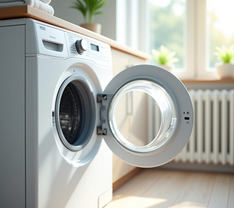 Inside of clean washing machine drum