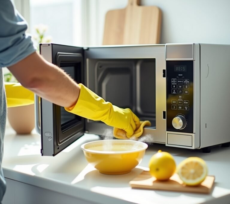 Dirty microwave interior