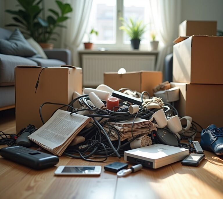 Cluttered items to discard