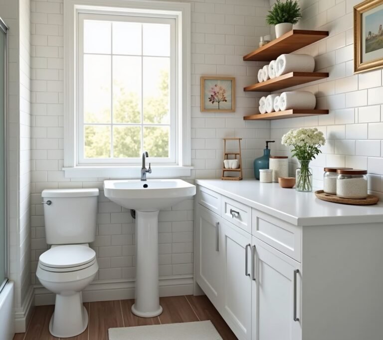 Organized bathroom counter