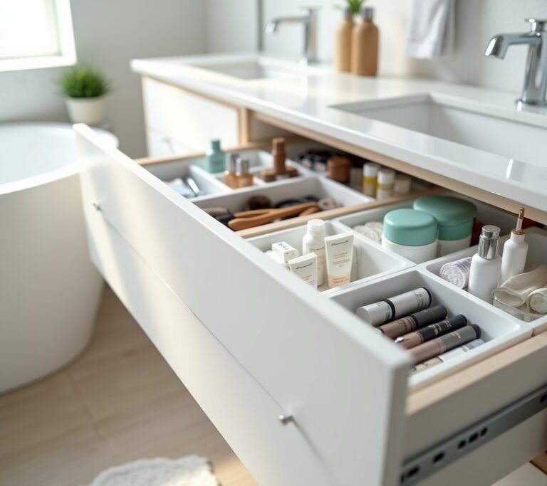 Organized bathroom drawer