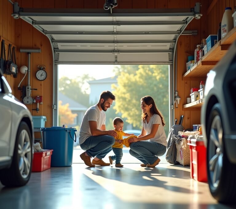 Organized garage with tools
