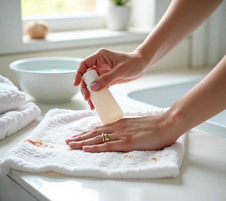 Stain removal on white shirt