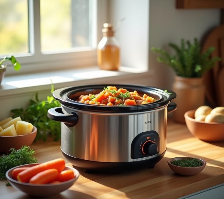 Slow cooker with stew