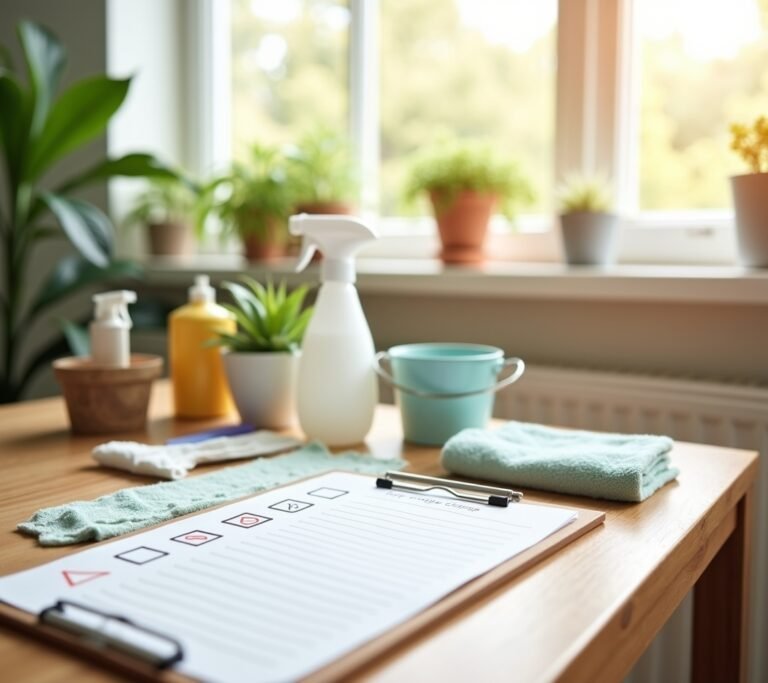 Printable checklist on clipboard