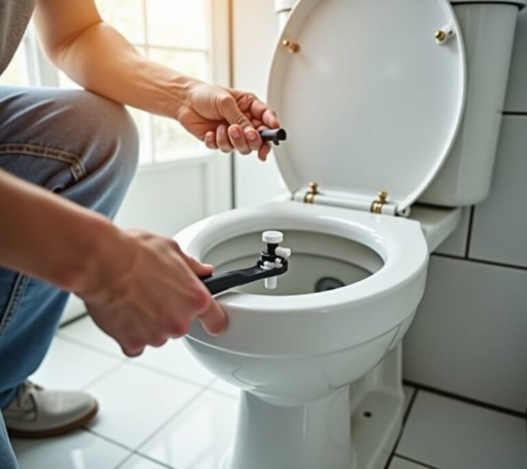Inside of toilet tank