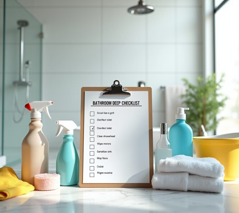 Bathroom cleaning supplies
