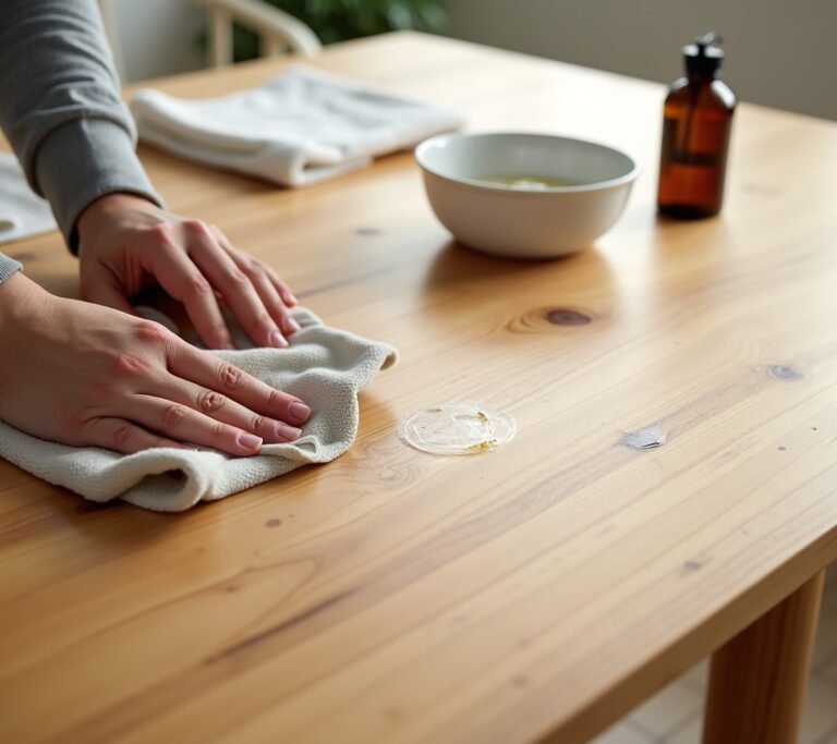Water ring on wood table