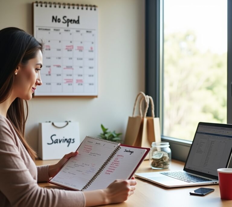 Calendar with no-spend days