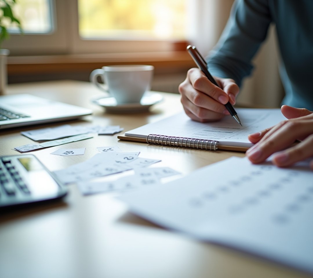 Handwritten expense tracker