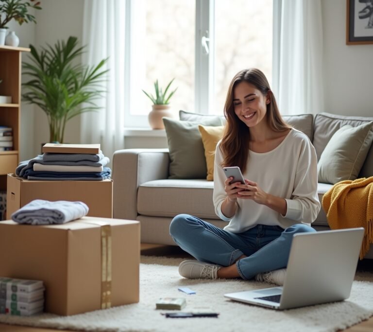 Items laid out to sell online