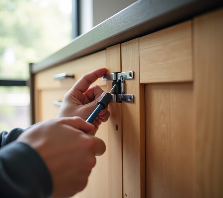 Loose sagging cabinet door