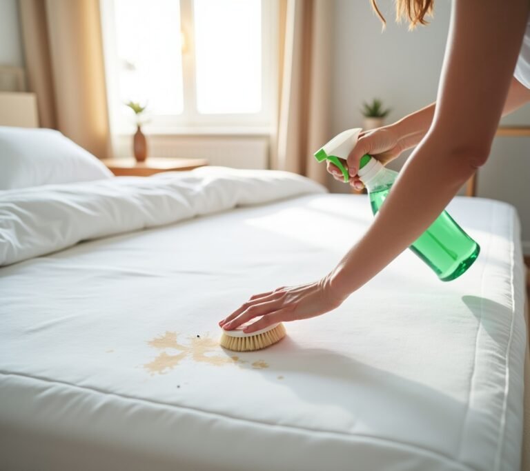 Stained mattress surface